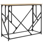 vidaXL Table console chêne sonoma 100x40x80 cm bois d'ingénierie