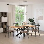 vidaXL Pied de table à manger en forme d'araignée noir 150 x 78 x (72-73) cm en acier