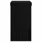 vidaXL Support de Plante 2 Pièces Chêne noir 10 x 10 x 18 cm