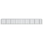 vidaXL Panier gabion avec couvercle 950x100x100 cm fer galvanisé