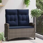 vidaXL Banc de jardin avec oreiller 105 x 60 x 112 cm acier