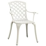vidaXL Ensemble de bistro 3 Pièces Aluminium coulé Blanc