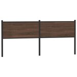vidaXL Tête de lit chêne marron 200 cm bois d'ingénierie et acier