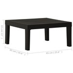 vidaXL Salon de jardin 2 Pièces avec coussins Plastique Gris