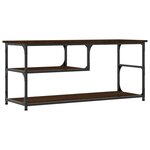 vidaXL Meuble TV chêne marron 103x38x46 5cm bois d'ingénierie et acier