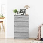 vidaXL Buffet Sonoma gris 60x35x98 5 cm Bois d'ingénierie
