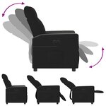 vidaXL Fauteuil inclinable électrique Noir Tissu