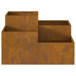 vidaXL Cache-pot de jardin Rouillé 80 x 80 x 48 cm Acier Corten