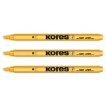 Surligneur Stylo Pointe biseautée 0 5-3 5mm Orange x 3 KORES