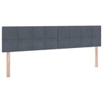 vidaXL Lit de Rangement avec matelas Gris foncé 200 x 200 cm Velours