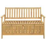 vidaXL Banc de rangement 2 -Seater 120 x 63 x 84 cm Acacia massif