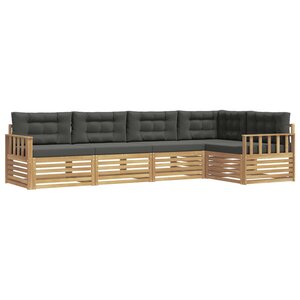vidaXL Ensemble de canapés d'extérieur 6 pc Blanc et anthracite