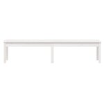 vidaXL Banc de jardin à 2 places blanc 203 5x44x45 cm bois massif pin