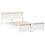 vidaXL Cadre de lit Blanc 160 x 200 cm Bois massif en pin
