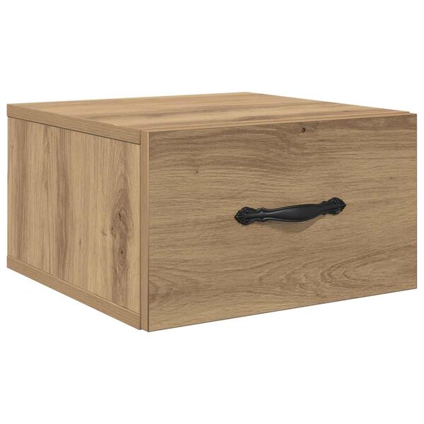vidaXL Cabinet de chevet avec tiroir chêne artisanal 35 x 35 x 20 cm