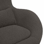 vidaXL Fauteuil œuf Gris foncé 63 x 73 x 90 cm tissu