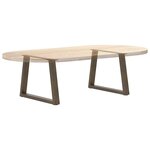vidaXL Pieds de table basse en forme de V  2 pièces  acier naturel  70 x (42-43 3) cm