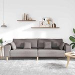 vidaXL Sofa en tissu avec coussin Taupe 208 cm tissu