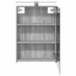 vidaXL Armoire Miroir de Salle de Bain Gris Sonoma 50 x 14 5 x 70 cm
