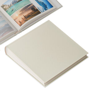 Album Photo Scrapbooking- 100 pages pour 600 photos- Pour 9x13 cm  10x15 cm et 13x18 cm- Livre Photo en Lin- Beige- ACROPAQ