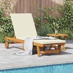vidaXL Transat 1-personne Marron 63 x 199 x 85cm Bois d'acacia massif