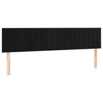 vidaXL Sommier à lattes de lit avec matelas noir 120x190 cm velours
