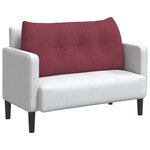 vidaXL Coussin de Dos Bordeaux 100 x 24 x 50 cm tissu