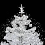 vidaXL Arbre de Noël neigeux avec base de parapluie Blanc 75 cm