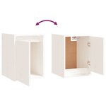 vidaXL Armoires murales 2 Pièces Blanc 30x30x40 cm Bois de pin massif