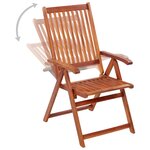 vidaXL Chaises pliables de jardin lot de 3 Bois d'acacia solide