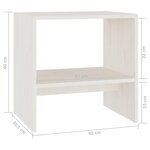 vidaXL Tables de chevet 2 Pièces Blanc 40x30 5x40 cm Bois de pin massif