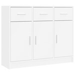vidaXL Buffet blanc 91x28x75 cm bois d'ingénierie