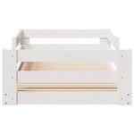 vidaXL Cadre de lit sans matelas blanc 75x190 cm bois de pin massif