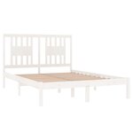 vidaXL Cadre de lit sans matelas blanc bois massif 140x190 cm