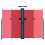 vidaXL Auvent latéral rétractable rouge 180x1200 cm