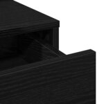 vidaXL Table de Toilette Chêne noir 79 x 41 x 140 cm Bois d'ingénierie