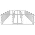 vidaXL Lit surélevé à gabion Acier galvanisé 180x30x10 cm