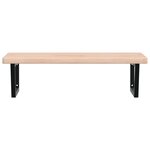 vidaXL Étagère de vasque murale acier et bois de chêne massif