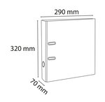 Classeur à levier export. Pvc a4 dos de 70mm. - x 50 - exacompta