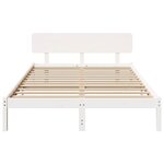vidaXL Cadre de lit Blanc 160 x 200 cm Bois massif en pin