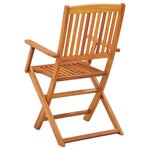 vidaXL Chaises de jardin pliables lot de 4 Bois d'eucalyptus massif