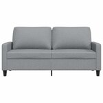 vidaXL Canapé à 2 places Gris clair 140 cm Tissu
