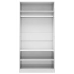 vidaXL Garde-robe Blanc brillant 100x50x200 cm Bois d'ingénierie