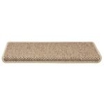 vidaXL Tapis d'escalier autocollants 15 Pièces 65x21x4 cm Sable