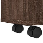 vidaXL Meuble étroit de salle de bain à roulettes chêne marron