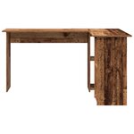 vidaXL Bureau d'ordinateur en bois ancien Bois ancien Bois d'ingénierie