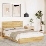vidaXL Cadre de lit avec tête de lit sans matelas 120x190 cm