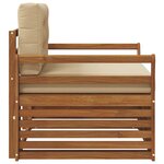 vidaXL Canapé d’extérieur Bois d'acacia massif et polyester