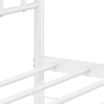vidaXL Cadre de lit métal avec tête de lit blanc 100x200 cm