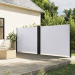 vidaXL Auvent latéral rétractable blanc 180x600 cm
